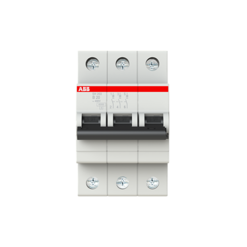 Miniature Circuit Breaker - SH200 - 3P - 20 A - B - AC 6 kA