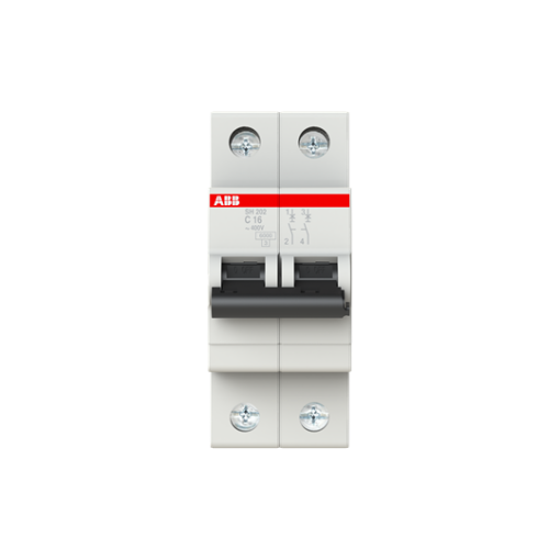 Miniature Circuit Breaker - SH200 - 2P - 16 A - C - AC 6 kA