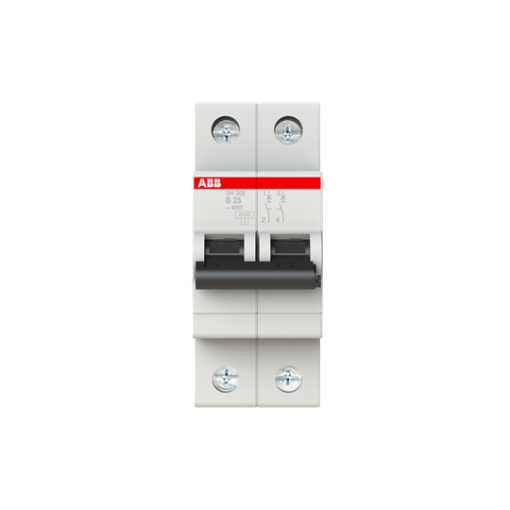 Miniature Circuit Breaker - SH200 - 2P - 25 A - B - AC 6 kA