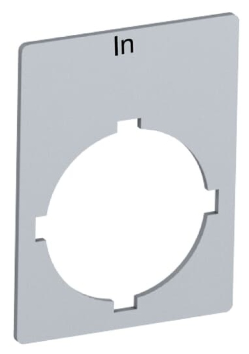 Rectangular legend plate 29,6x39 mm aluminum with text In Legend Plate