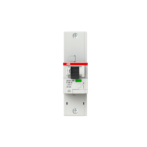 S751DR-E80 sel. main CB E-Char.,25kA,80A,1P