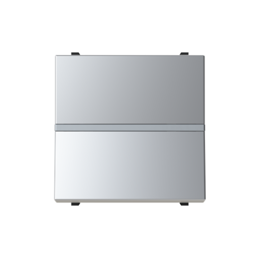 Insertcover Without imprint Push button, Single push button 1P 0NO 1NC 1CO Silver - Zenit