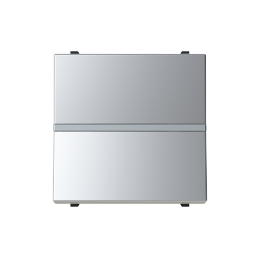 Insertcover Without imprint Push button, Single push button 1P 1NO 0NC 1CO Silver - Zenit