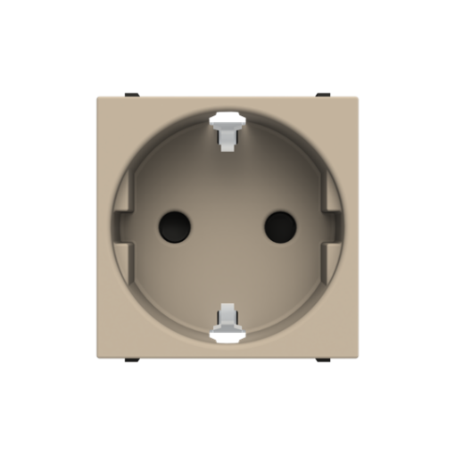 Socket outlet Schuko Protective contact SCHUKO Champagne  - Zenit