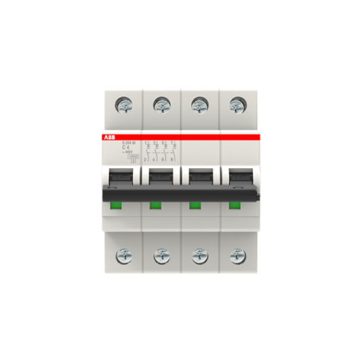 Miniature Circuit Breaker - S200M - 4P - 4 A - C - AC 10 kA