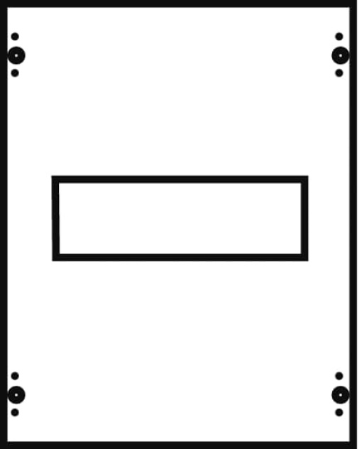 Cover, Rows 0, 300 mm x 250 mm x 26.5 mm, IP2XC
