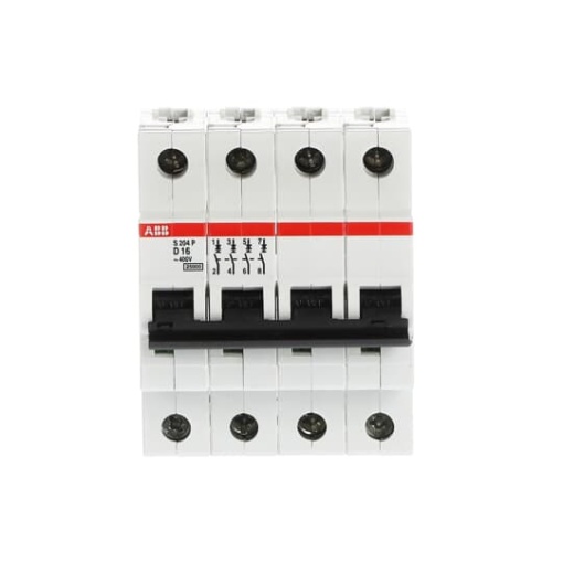 S204P-D16 Miniature Circuit Breaker - 4P - D - 16 A