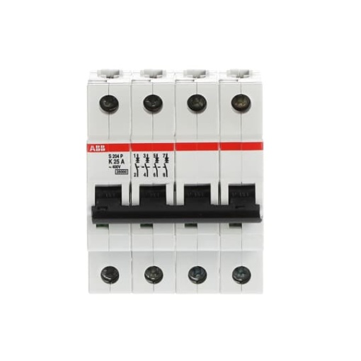 S204P-K25 Miniature Circuit Breaker - 4P - K - 25 A