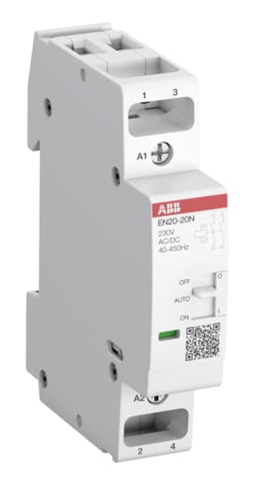 EN20-20N-06 Installation Contactor NO 20 A - 2 NO - 0 NC - 230 V - Control Circuit 400 Hz