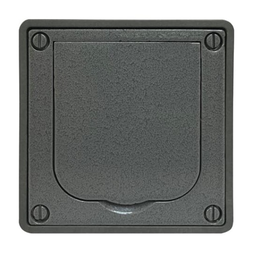 SCHUKO socket with Hinged Lid 1 gang 2PPE pole 250 V grey - Classic