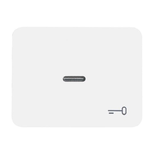 Rocker with legend Symbol "key" with Small Transparent Calotte for Switchpush button, Single rocker studio white - alpha