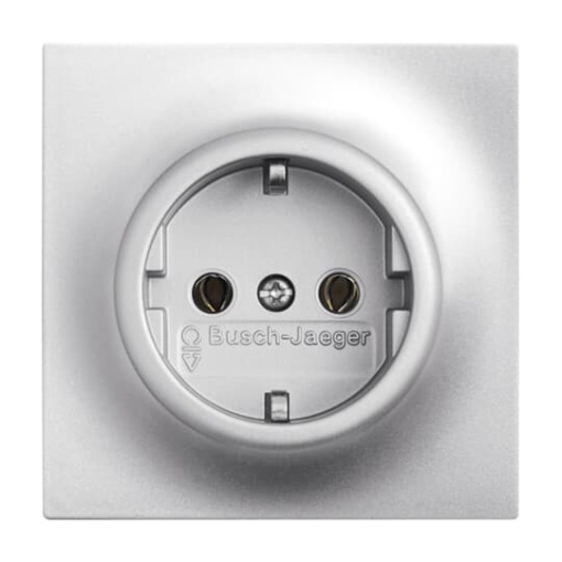 SCHUKO socket insert aluminium silver  - impuls