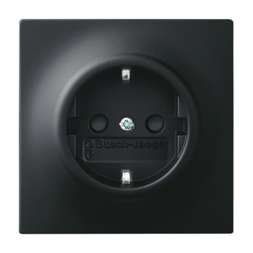 SCHUKO socket insert Safety Shutter black matt - impuls