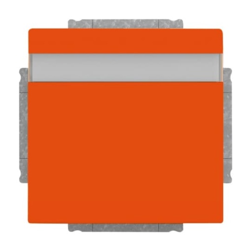 SCHUKO Socket insert with labelling field Safety Shutter with Hinged Lid orange  - Platform 63