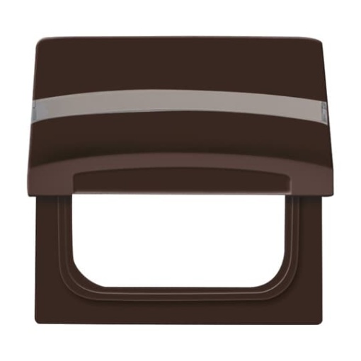 Intermediate Ring with labelling field with Hinged Lid Cover plates Busch-Duro 2000 SI and Reflex SI brown - Allwetter 44 IP 44