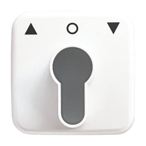 Cover plate with legend Symbol "arrows" and "0" for Venetian blind, Key alpine white - Reflex SI