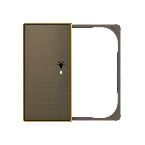 Cover Fh Symbol "light" for Switchpush button Single push button Gold - Sky Niessen