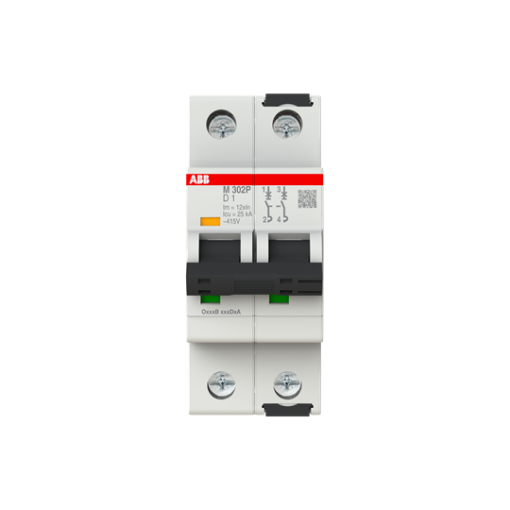 Miniature Circuit Breaker - M300P - 2P - 1 A - D Magnetic only
