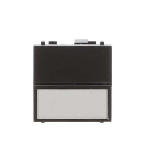 Insertcover Without imprint Push button, Single push button 1P 1NO 0NC 1CO Anthracite - Zenit