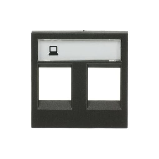 Cover plate Data connection 2 gang Anthracite - Zenit