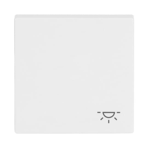 Rocker with legend Symbol "light" for Switchpush button, Single rocker studio white - Platform 63
