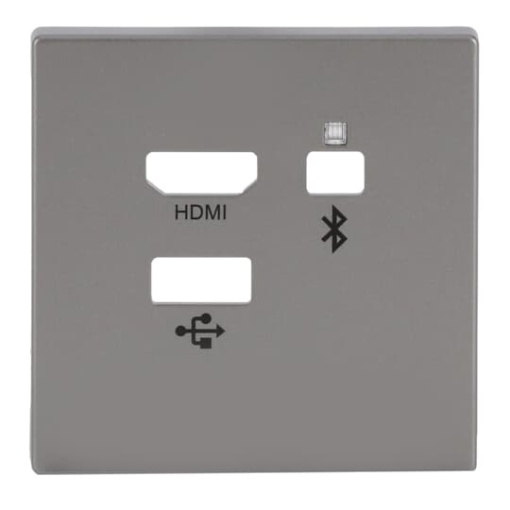 Cover plate Multimedia 3 gang stainless steel - Pure Stainless Steel