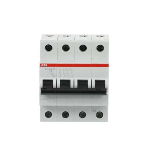 Miniature Circuit Breaker - SH200 - 3PN - 6 A - C - AC 6 kA