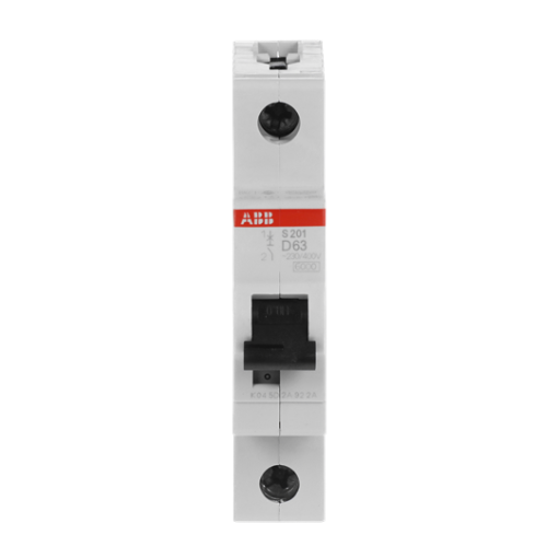 Miniature Circuit Breaker - S200 - 1P - 63 A - D - AC 6 kA