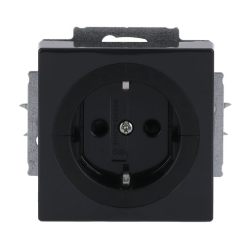 Busch-Object socket outlet SCHUKO socket insert Safety Shutter anthracite - Platform 63