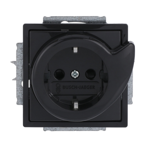 Busch-Service-Socket SCHUKO socket insert Safety Shutter anthracite - Platform 63