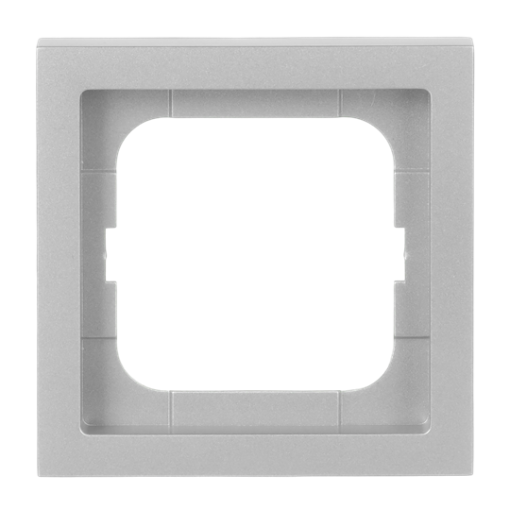 Cover frame 1-gang aluminium silver - future linear