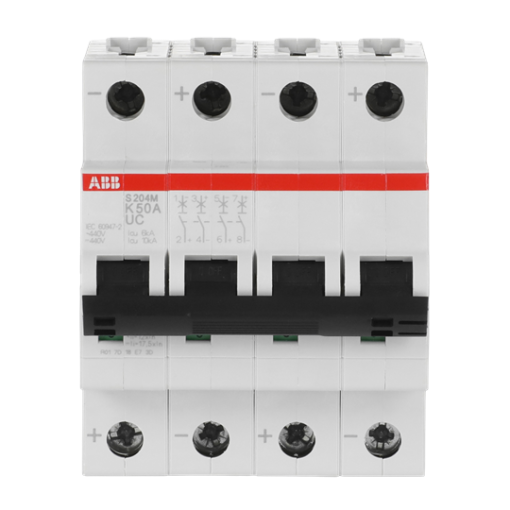 Miniature Circuit Breaker - S200MUC - 4P - 50 A - K - AC 10 kA