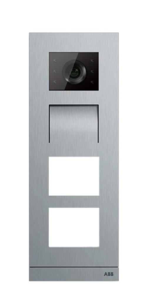 Video outdoor station, without pushbuttons, size 14, stainless steel
