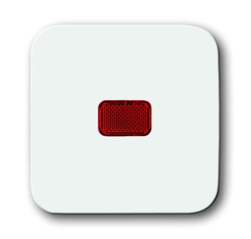 Mechanical Controls None with Red Calotte for Switchpush button, Single rocker alpine white - Reflex SI