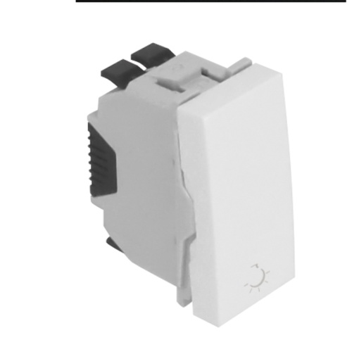 BOTÃO BASCULANTE CSÍMBOLO LUZ 1 MÓD BRANCO
