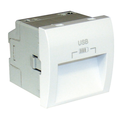 CARREG DUPLO USB SAÍDAS 20 TIPO A - 2 MÓD BR