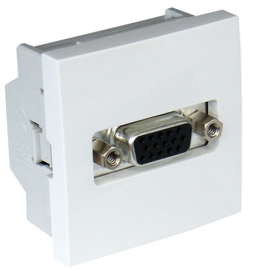 TOMADA VGA - 2 MÓD BRANCA