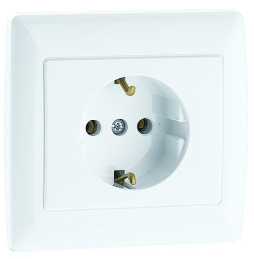 TOMADA SCHUKO MONOBLOCO BRANCA