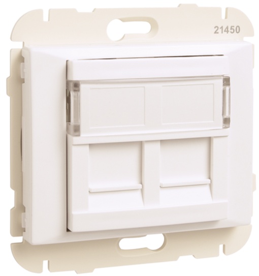 ARO CMÓDULO DUPLO PCONETORES RJ45 BRANCO