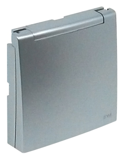 CENTRO SCHUKO CTAMPA E OBTUR IP44 ALUMINA