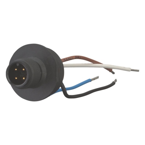 Panel plug M12, a coded, leadthrough, M20, IP66_x, 250 V, 4A