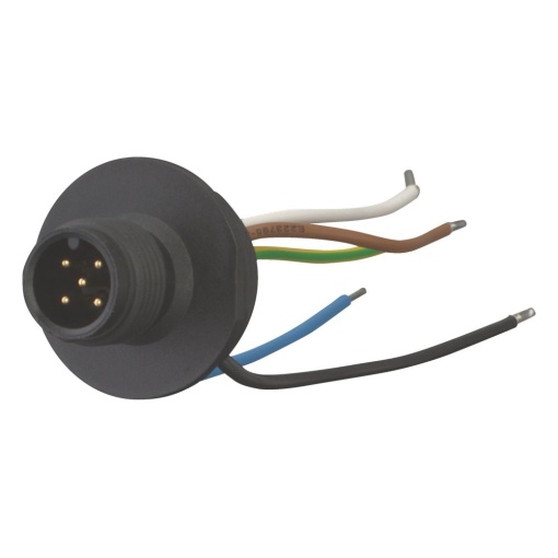 Panel plug M12, B-coded, leadthrough, M20, IP66_x, 250 V, 4A