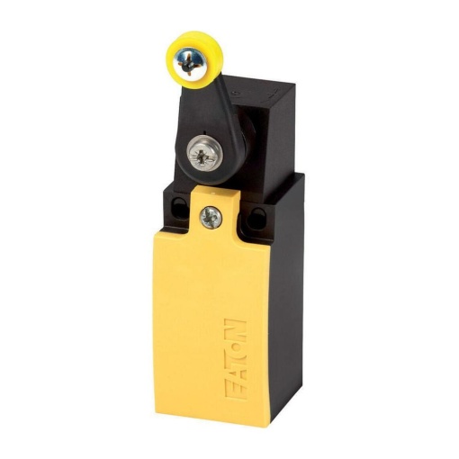 Safety position switch, LSM-, Rotary lever, Complete unit, 1 NO, 1 NC, EN 50047 Form A, Yellow, Metal, Cage Clamp, -25 - 70 C