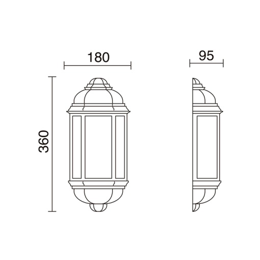 Aplicar clássico MEDI Transparent IP44 E27 42W Blanco texturado