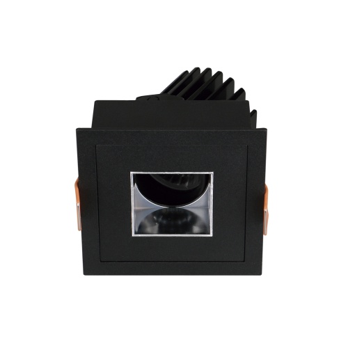 Empotrable techo tilt VIP3 Square Square LED COB 15.60W 1940lm1471lm CRI90 2700K 28º Preto Cromado