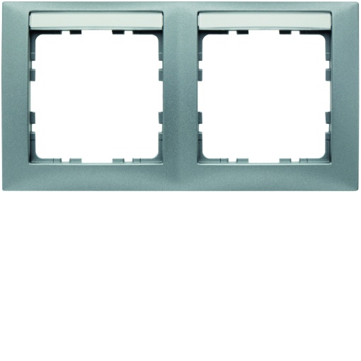 S.1 - quadro x2 p.-etiq. horz., alu mate