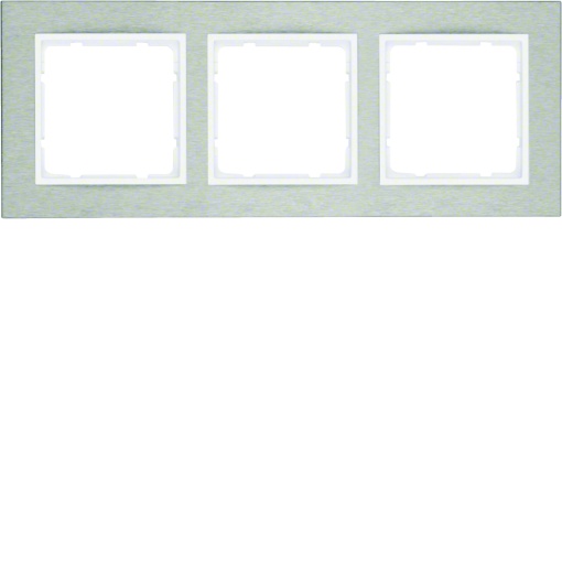B.7 - quadro x3 horiz, Inoxbranco mate