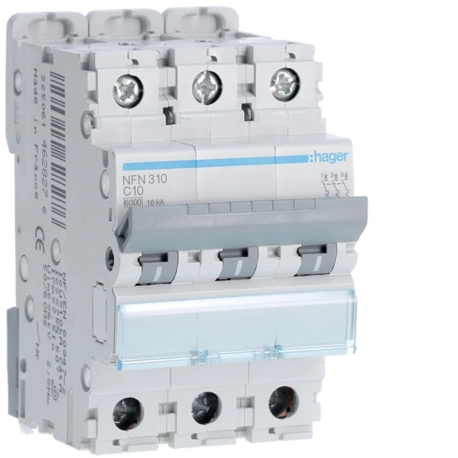 Disjuntor 3P 10A C 610kA 3M