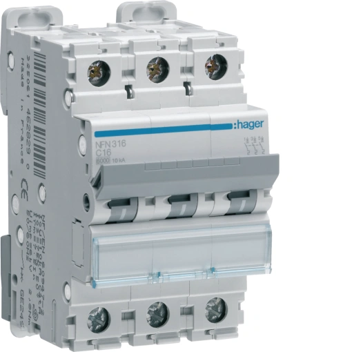 Disjuntor 3P 16A C 610kA 3M