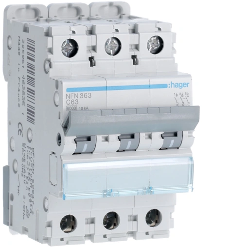 Disjuntor 3P 63A C 610kA 3M